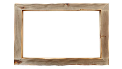Rustic Wooden Frame isolated on transparent background.
