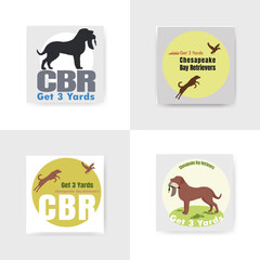 Set of logos for a shooting or hunting club specializing in hunting with dogs