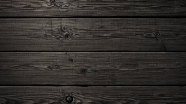 Dark Weathered Wooden Plank Surface With Horizontal Grain And Rustic Texture