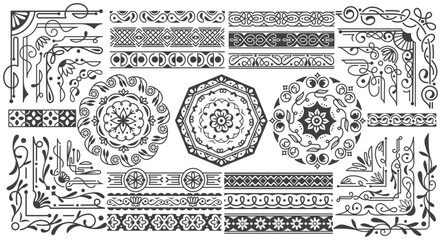 Classic Victorian and Baroque Border Design &ndash; Decorative Corner & Frame Elements