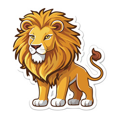 lion cartoon isolated on white
