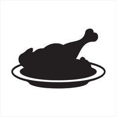 Fototapeta premium Fried Chicken silhouette 