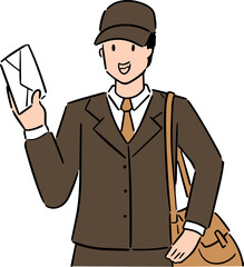 Illustration of postman