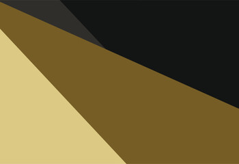 Fototapeta premium Minimal geometric background. Black, yellow and brown colors. Vector illustration.