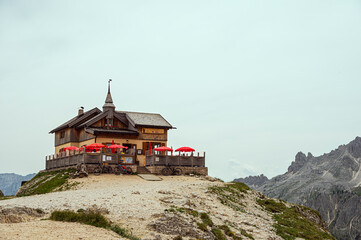 Naklejka premium nature sceneries on the trail inside the Catinaccio mointain range, Vico di Fassa, Val di Fassa, Dolomites, Italy
