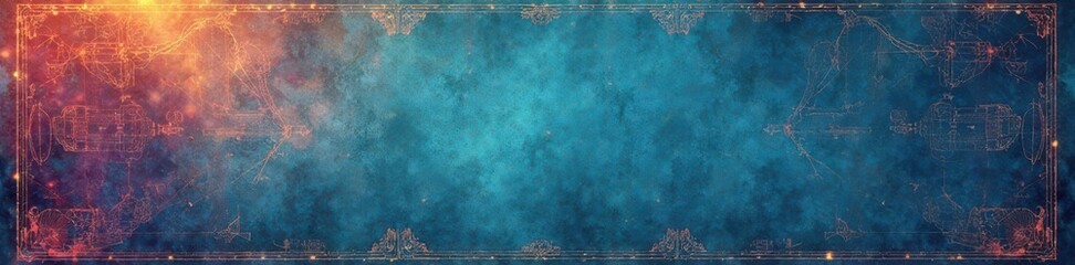 Obraz premium Retro-style blueprint mockup with minimalist design space, architecture, minimalist, blueprint