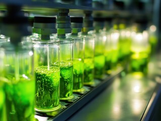 Close-Up View of Algae: Nature's Vibrant Green Marvels in Their Natural Habitat