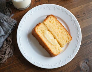 Soft Butter Cake with Milk – Perfect Breakfast Pairing