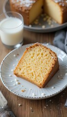 Soft Butter Cake with Milk – Perfect Breakfast Pairing