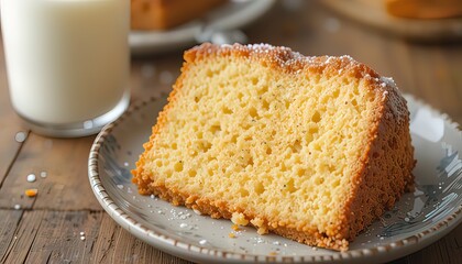 Soft Butter Cake with Milk – Perfect Breakfast Pairing