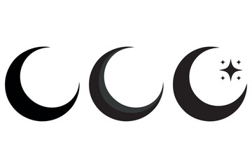 A minimalist moon vector art, perfect for modern aesthetics.
