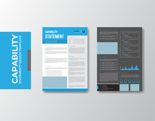 Naklejka premium Capability Statement Design template