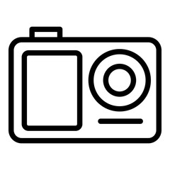 Action camera icon. Vector line icon	