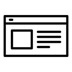 Fototapeta premium Blog icon. Vector line icon 