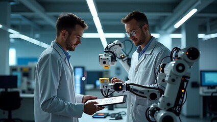 Precision and Innovation: Engineers Mastering Robotic Arm Technology in High-Tech Labs