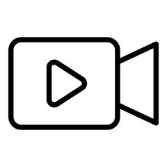 Video icon. Vector line icon	