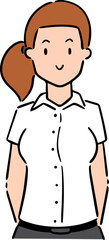 Illustration of female student