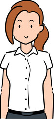 Illustration of female student