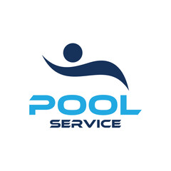 pool company logo design vector ideas for download	