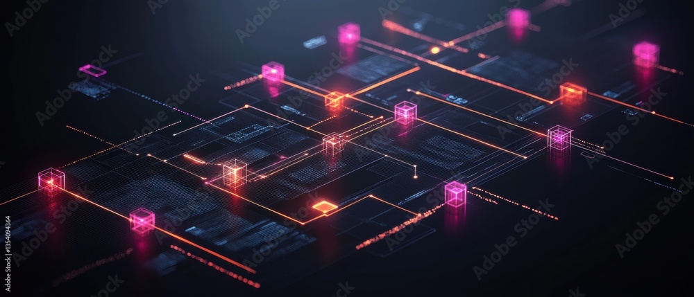 Poster futuristic holographic visual of api application programming interface concept