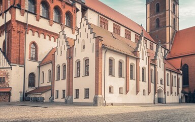 Fototapeta premium The Main Town , Poland, Medieval European Town Square, Historic Buildings