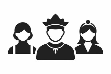 set of  Stylized & Creative Avatars icons silhouette vector illustration