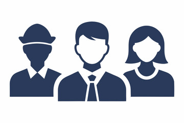 Fototapeta premium set of Professional & Occupation Avatars icons silhouette vector illustration