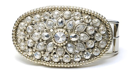Obraz premium Oval Rhinestone Belt Buckle