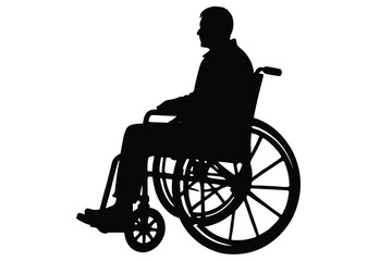 People on Wheelchair Silhouettes