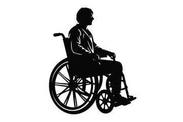 People on Wheelchair Silhouettes