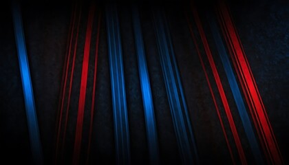 Abstract background with glowing red blue stripes on black grainy backdrop, light gradient lines, technology and creative background,advertisement, concepts, glittering, glowing, 456