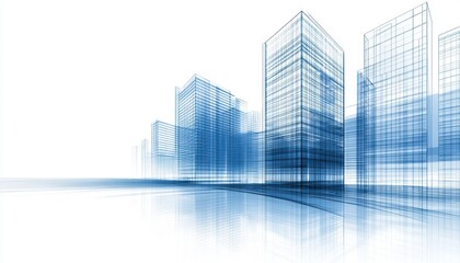 Fototapeta premium Abstract city blueprint with technical architectural schematics, complex road systems, and structural layouts for modern urban development