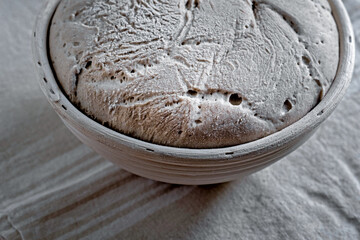 Close-up of a dough for bread
