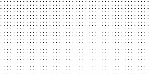 Dotted gradient halftone background. Horizontal seamless dots pattern in pop art style. Abstract modern stylish texture. Vector halftone