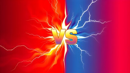 Fototapeta premium Dynamic VS Symbol Design: Competition and Confrontation
