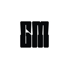 GM monogram logo design letter text name symbol monochrome logotype alphabet character simple logo