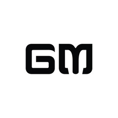 GM monogram logo design letter text name symbol monochrome logotype alphabet character simple logo