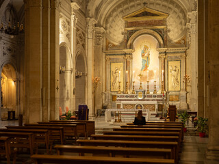 Fototapeta premium Chiesa di Nostra Signora del Sacro Cuore, renaissance styled church dedicated to Virgin Mary in Rome, Italy