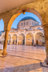 Courtyard of Mevlid Halil mosque in Sanliurfa, Turkey