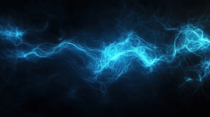Fototapeta premium an abstract depiction of electric blue energy with a dark backdrop