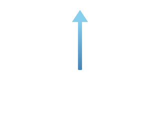 Fototapeta premium blue arrow isolated on white