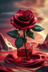 single red rose