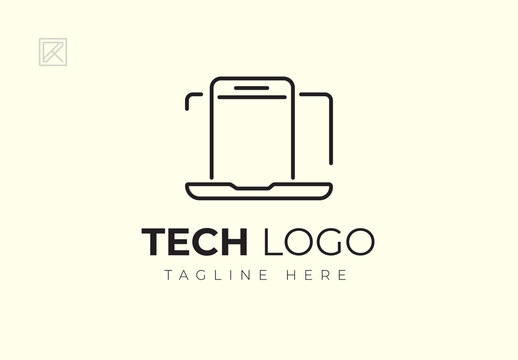 Tech Logo Design for Phone with Laptop