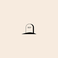 Tombstone icon flat vector design.