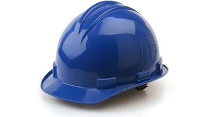 Fototapeta premium Blue safety helmet isolated on white background.