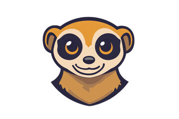 Fototapeta premium A cartoon of a monkey with a smile on its face