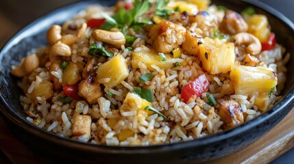 Fried Rice with Pineapple and Cashews