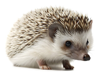 Obraz premium hedgehog isolated on white background PNG. GENERATIVE AI
