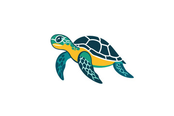 Obraz premium A turtle is swimming in the ocean