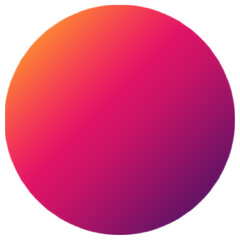 pink ball isolated on white. Gradient texture. Icon, circle, round element.